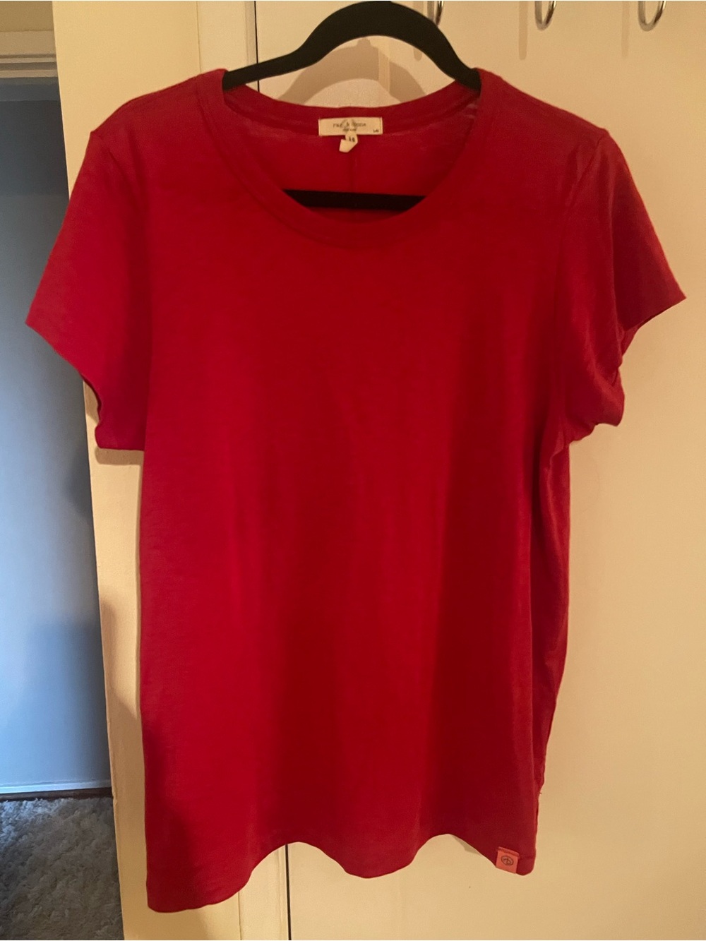 rag & bone Bright Red Short-Sleeve Crewneck Tee